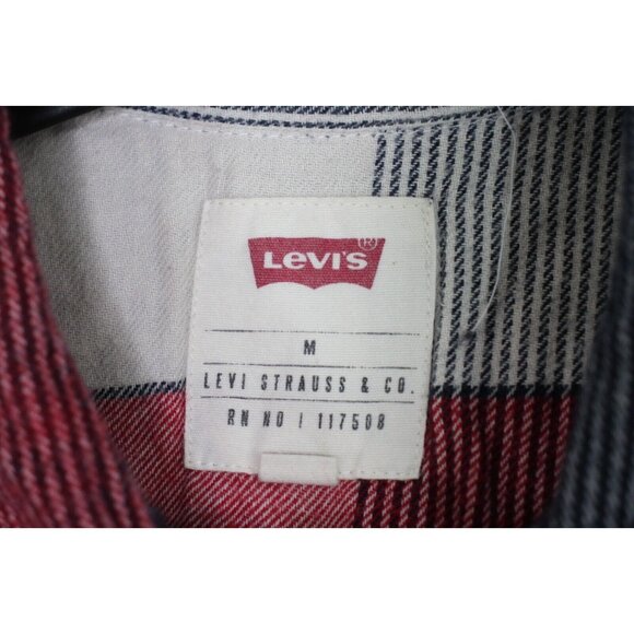 Levis Mens Medium Western Pearl Snap Soft Button Up Shirt A1598 - Picture 3 of 4